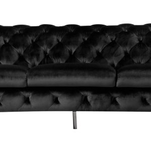 Divani Casa Sheila - Transitional Black Fabric Sofa