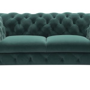 Divani Casa Sheila - Transitional Emerald Green Fabric Loveseat