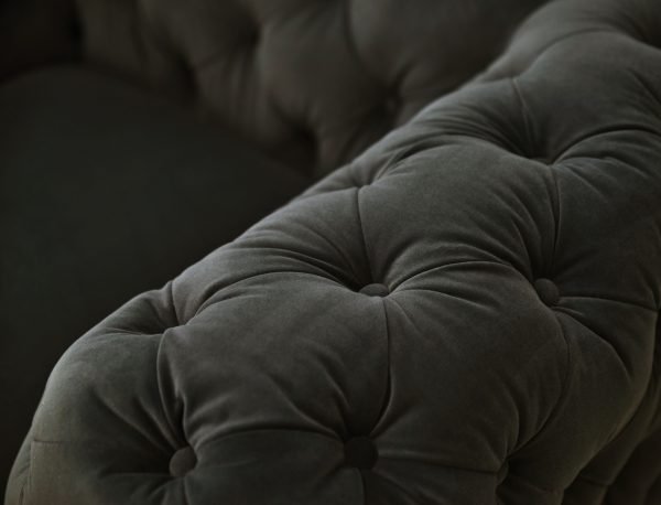 Divani Casa Sheila - Modern Dark Grey Fabric Sofa - Image 2
