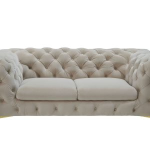 Divani Casa Sheila - Transitional Beige Fabric Loveseat