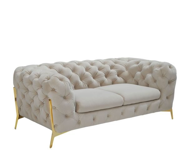 Divani Casa Sheila - Transitional Beige Fabric Loveseat - Image 2