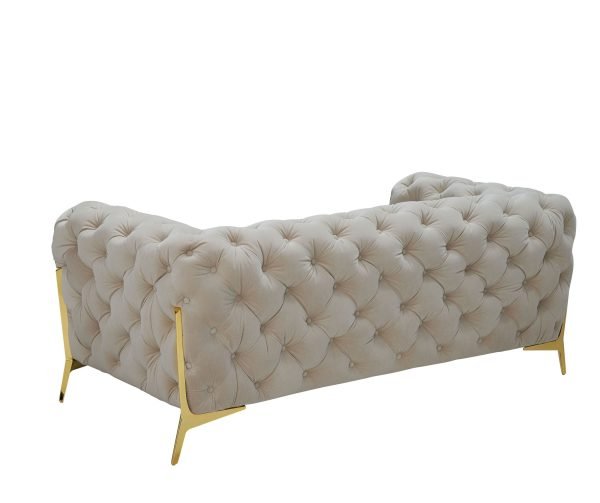 Divani Casa Sheila - Transitional Beige Fabric Loveseat - Image 3