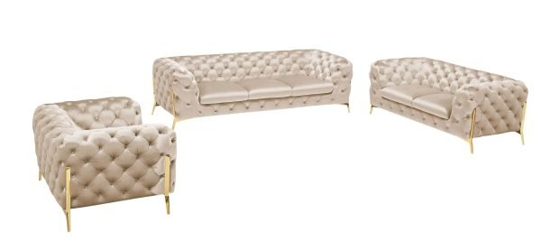 Divani Casa Sheila - Transitional Light Beige Fabric Sofa Set - Image 2