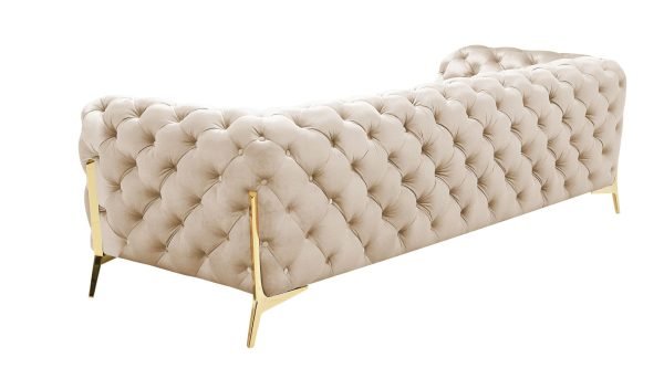 Divani Casa Sheila - Transitional Light Beige Fabric Sofa - Image 3