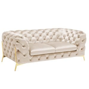 Divani Casa Sheila - Transitional Light Beige Fabric Loveseat