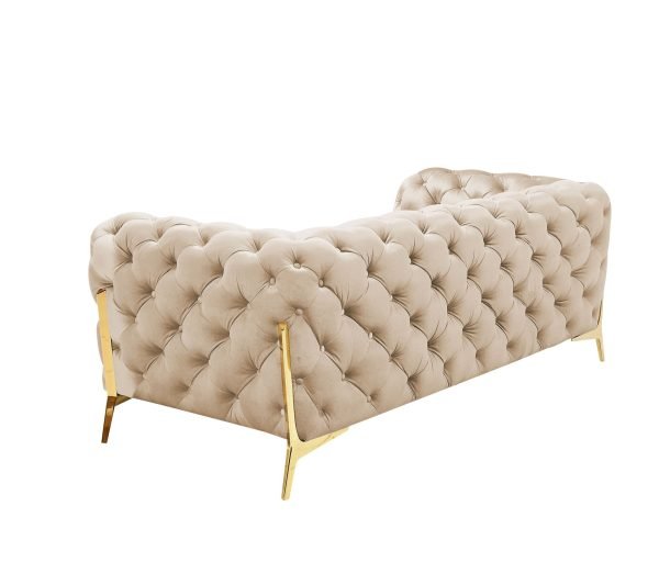 Divani Casa Sheila - Transitional Light Beige Fabric Loveseat - Image 3