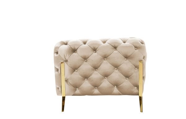 Divani Casa Sheila - Transitional Light Beige Fabric Chair - Image 2