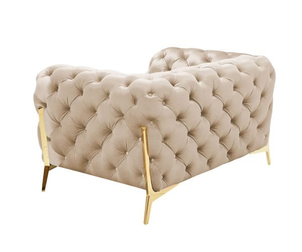 Divani Casa Sheila - Transitional Light Beige Fabric Chair - Image 3