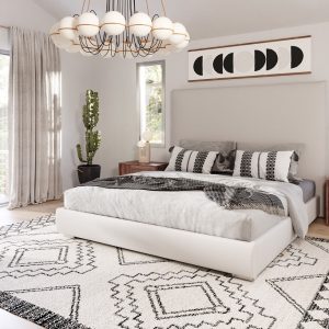 Nova Domus Sogno - Italian Modern Beige Fabric High Headboard Q Bed