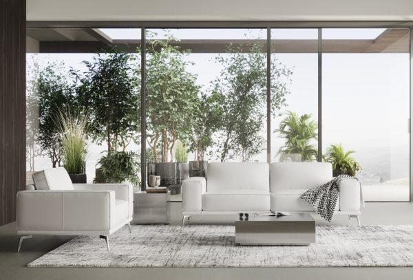 Coronelli Collezioni Soho - Contemporary Italian White Leather Sofa - Image 3