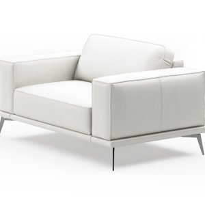 Coronelli Collezioni Soho - Contemporary Italian White Leather Armchair