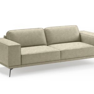 Coronelli Collezioni Soho - Italian Grey Maya Cloud Leather Sofa