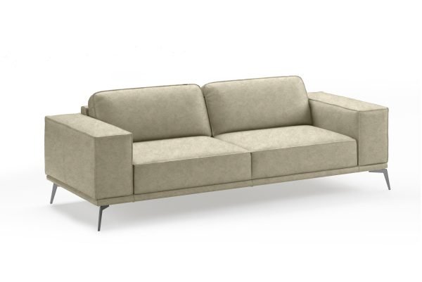 Coronelli Collezioni Soho - Italian Grey Maya Cloud Leather Sofa