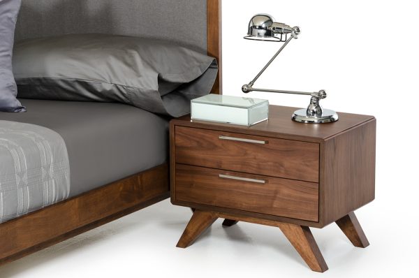 Nova Domus Soria Mid-Century Grey & Walnut Bedroom Set - Image 4