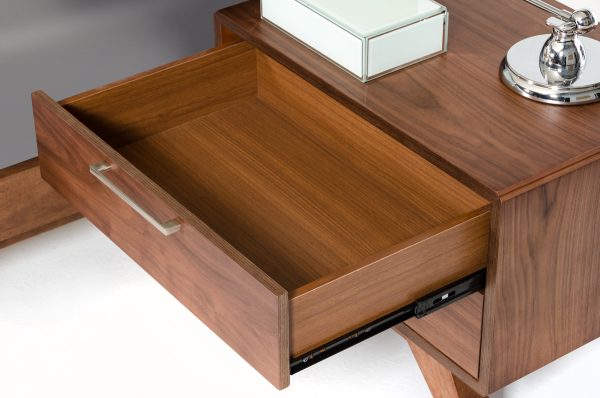Nova Domus Soria Mid-Century Grey & Walnut Bedroom Set - Image 3
