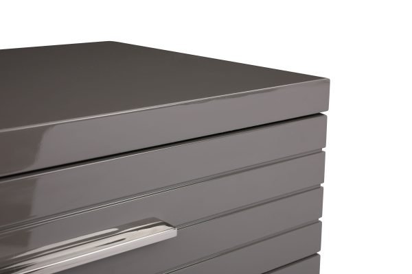 Modrest Splendor - Grey High Gloss Slatted Chest - Image 5