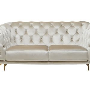 Divani Casa Stella - Transitional Beige Velvet Loveseat