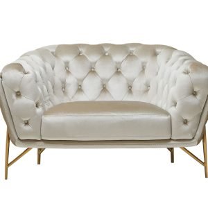 Divani Casa Stella - Transitional Beige Velvet Chair