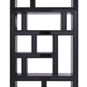 Modrest Suffolk - Contemporary Black Ash Bookcase