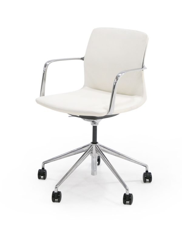 Modrest Sundar - Modern White Mid Back Conference Office Chair