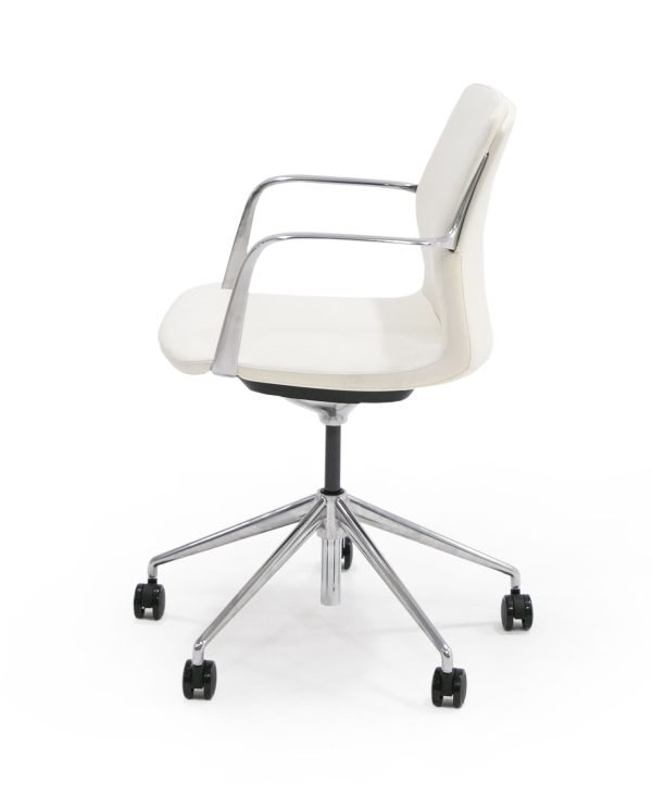 Modrest Sundar - Modern White Mid Back Conference Office Chair - Image 3