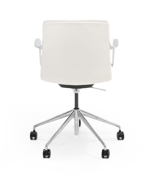 Modrest Sundar - Modern White Mid Back Conference Office Chair - Image 4