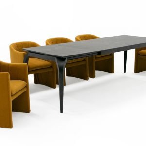 Modrest Suri - Modern Black Ceramic Extendable 71"/94.5"  Dining Table