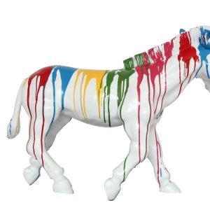 Modrest Rainbow Zebra Modern Sculpture