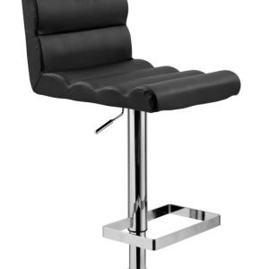 T1066 Eco-Leather Black Contemporary Bar Stool