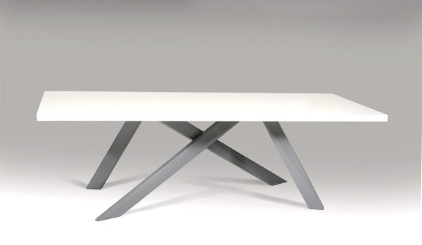 Vanguard Modern Small White and Grey Dining Table - Image 2