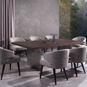 Modrest Carlton Modern Grey Fabric Dining Chair