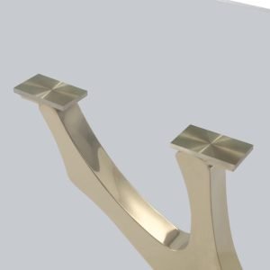 Modrest Legend Modern Glass & Gold Dining Table