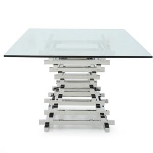 Modrest Crawford Modern Rectangular Glass Dining Table