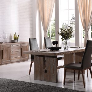 Modrest Cologne Modern White Wash Oak Dining Table