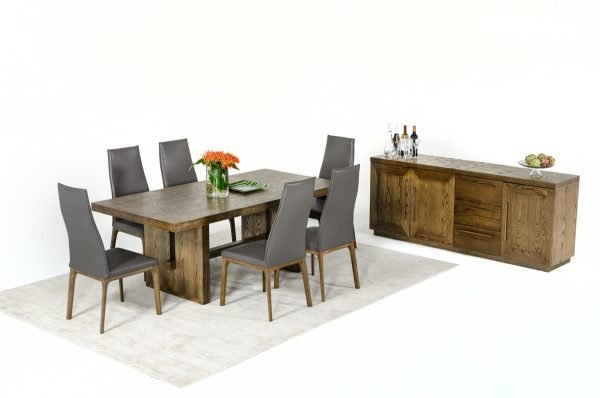 Modrest Cologne Modern White Wash Oak Dining Table - Image 2