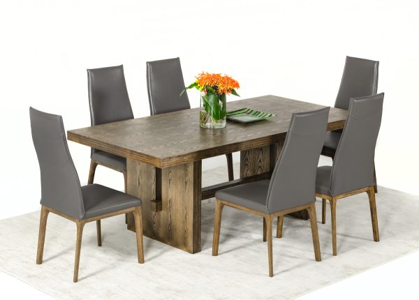 Modrest Cologne Modern White Wash Oak Dining Table - Image 3