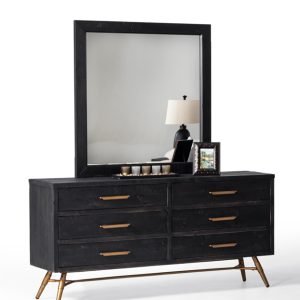 Nova Domus Tabitha Modern Dark Brown Recycled Pine Mirror