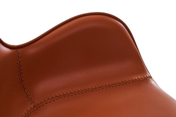 Modrest Tayla - Modern Cognac Eco-Leather Dining Chair - Image 4