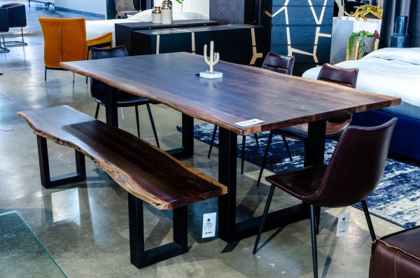 Modrest Taylor Modern Live Edge Wood Small 79" Dining Bench - Image 3