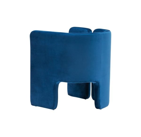 Modrest Tirta Modern Blue Accent Chair - Image 3