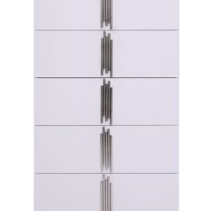 Modrest Token - Modern Glossy White & Stainless Steel Chest