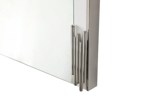 Modrest Token - Modern White + Stainless Steel Bed + Nightstands - Image 3