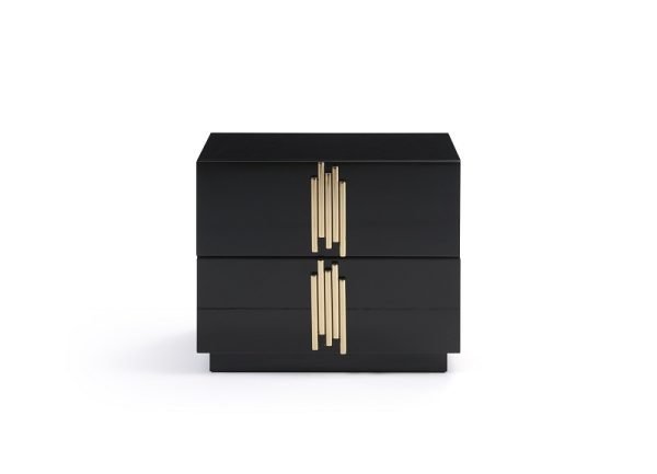 Modrest Token - Modern Black + Gold Bed + Nightstands - Image 5