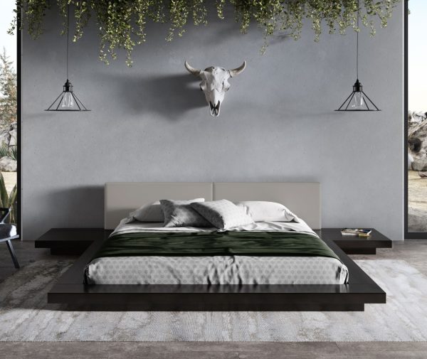 Modrest Tokyo - Contemporary Black and Grey Platform Bed - Image 2