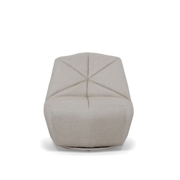 Divani Casa Tomlin - Contemporary Grey Woven Fabric Accent Chair - Image 2
