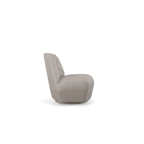 Divani Casa Tomlin - Contemporary Grey Woven Fabric Accent Chair - Image 3