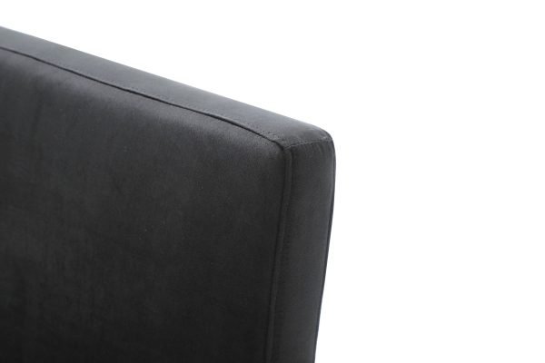 Modrest Trea - Modern Black Velvet & Rosegold Dining Chair - Image 4