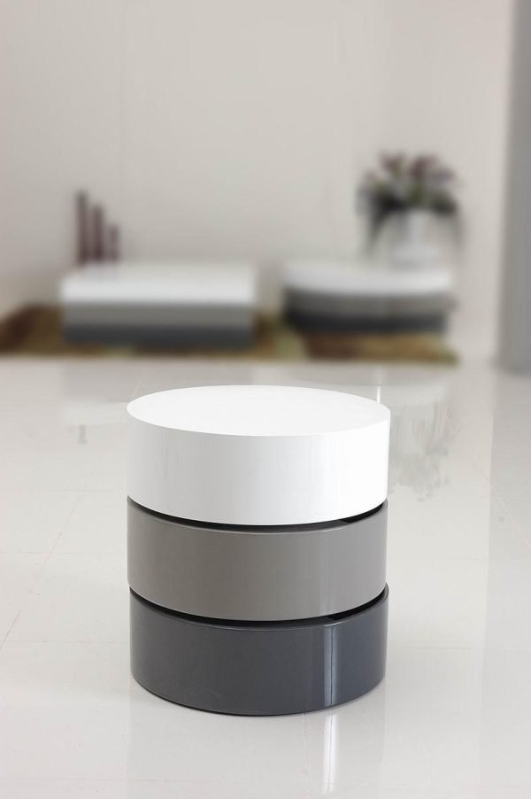 Trio 1 Modern 3-Tone Round End Table