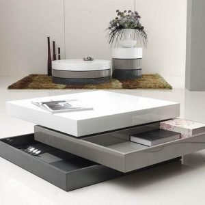 Trio 2 Modern 3-Tone Square Coffee Table