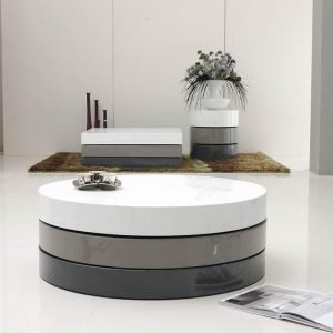 Trio 3 Modern 3-Tone Lacquer Round Coffee Table